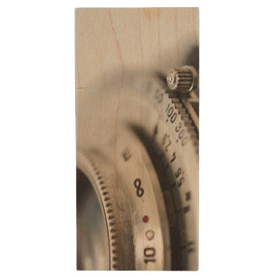 Photography lens wood flash drive