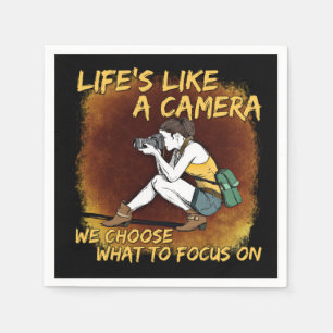 Photography - Life Like A Camera Photographer Napkins