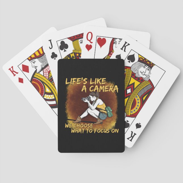 Photography - Life Like A Camera Photographer Poker Cards (Back)