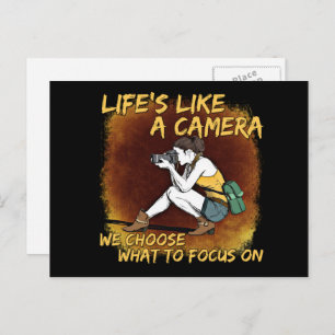 Photography - Life Like A Camera Photographer Postcard
