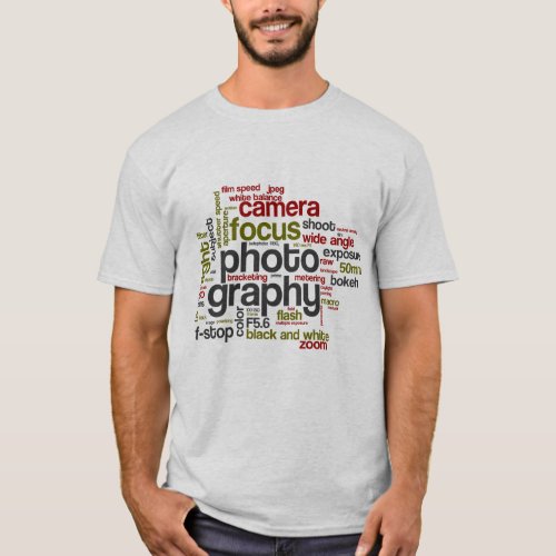 Photography Lingo Text Collage T_Shirt
