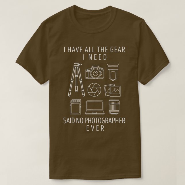 Photography Lover Gift  Funny Camera Photographer  T-Shirt (Design Front)