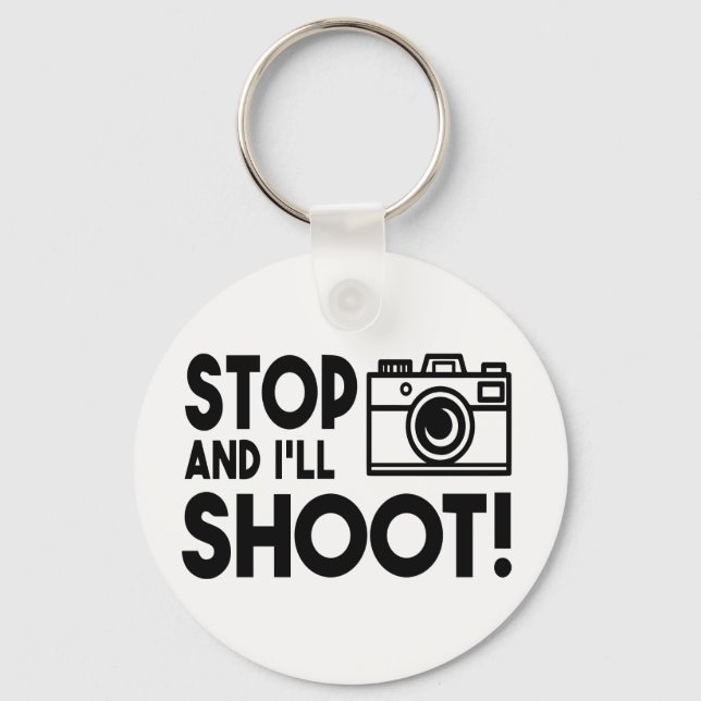 Photography Lovers Wedding Photographer Camera Keychain (Front)