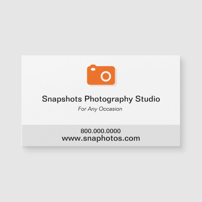 Photography Magnetic Business Card (Front)