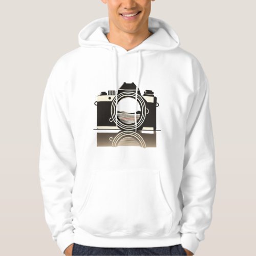 Photography Minimalist Camera with Landscape Hoodie