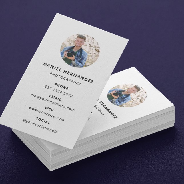 Photography Modern Minimal Simple Photo Business C Business Card (Photography Modern Minimal Simple Photo Business Card)
