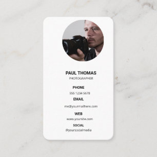 Photography Modern Minimal Simple Photo Business  Card
