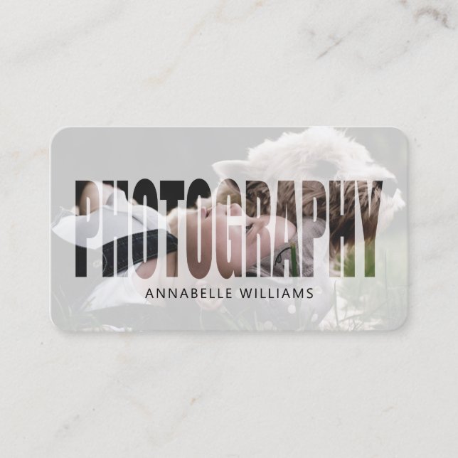 Photography Modern Photo Business Card (Front)