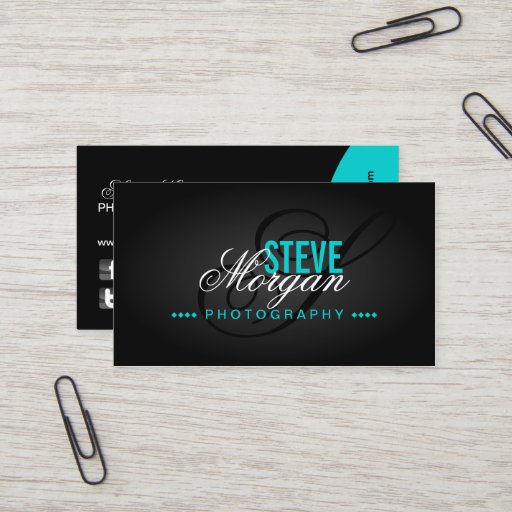 Customizable Photography Monogram Business Cards