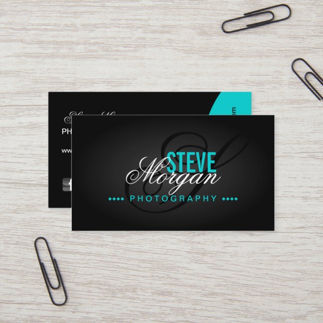 Photography Monogram Business Card (Front/Back In Situ)