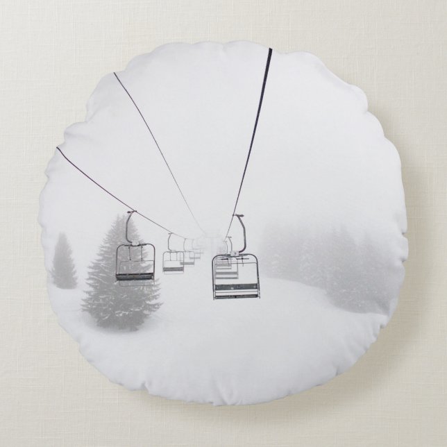 PHOTOGRAPHY OF CABLE CAR ROUND PILLOW (Front)