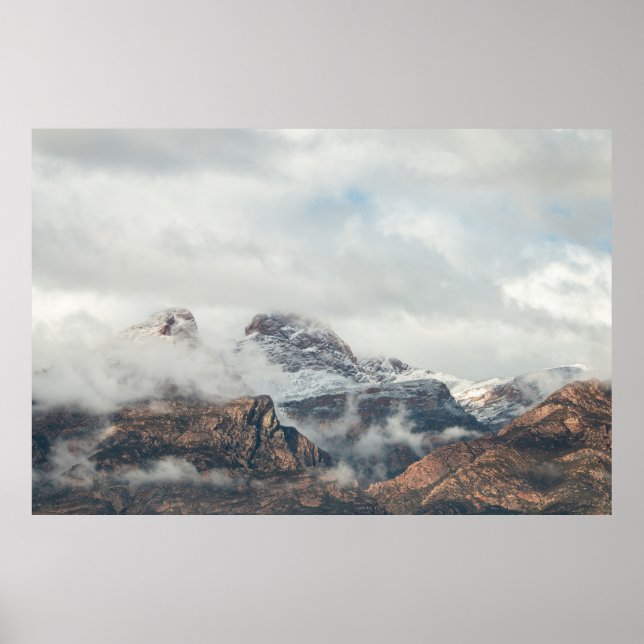 PHOTOGRAPHY OF MOUNTAIN RANGE DURING DAYTIME POSTER (Front)