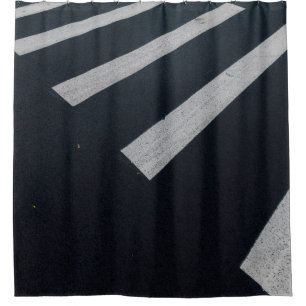 Photography of pedestrian lane shower curtain