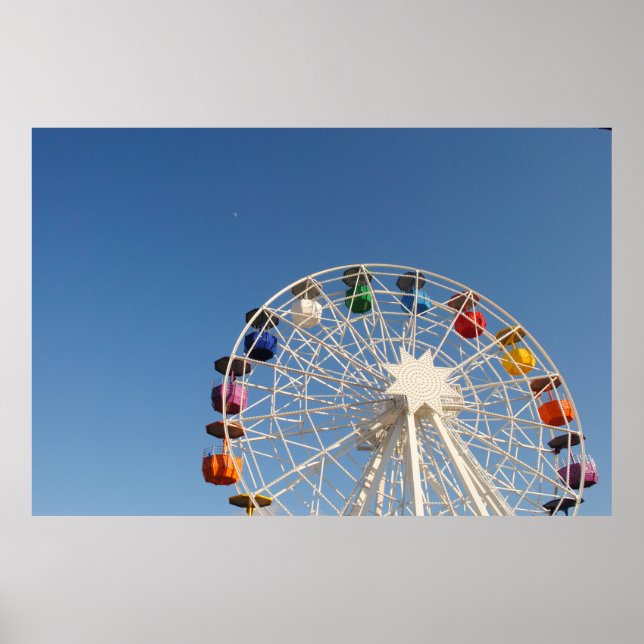 Photography of worms eye ferris wheel poster (Front)