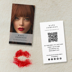 Photography Photo Modern Social Media QR Code Business Card