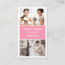 Photography Photo Showcase - Beauty Light Pink Business Card