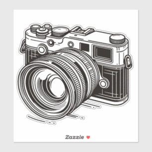 Photography Photographer Black DSLR Camera Sticker