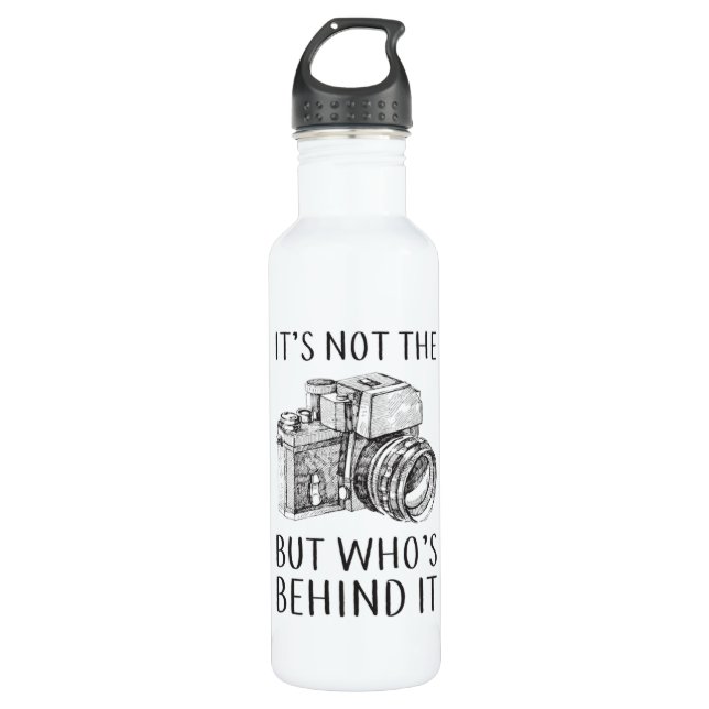 Photography Photographer Camera Funny Gift Idea Stainless Steel Water Bottle (Front)