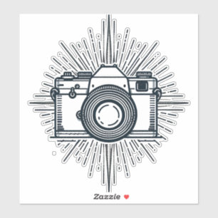 Photography Photographer Camera Minimal Vintage Sticker