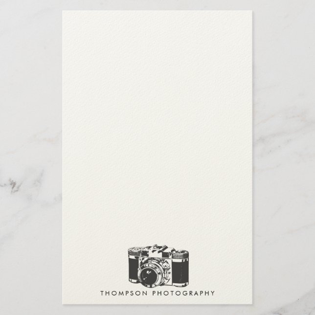 Photography Photographer Custom Stationery Paper (Front)