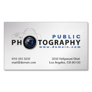 Photography Photographers Camera Lens Business Card Magnet