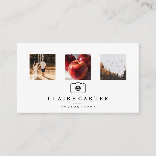 Photography | Photography Camera Logo Business Card (Front)