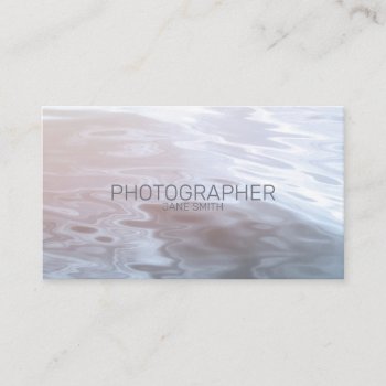 Photography Pink Water Abstract Business Card by camcguire at Zazzle
