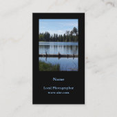 Photography Portrait Vertical Black Business Card (Front)