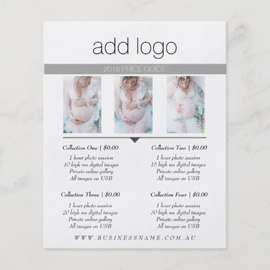PHOTOGRAPHY PRICING GUIDE PRICE LIST SESSION FEE FLYER