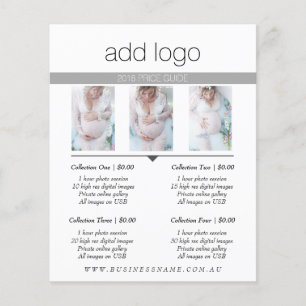 PHOTOGRAPHY PRICING GUIDE PRICE LIST SESSION FEE FLYER
