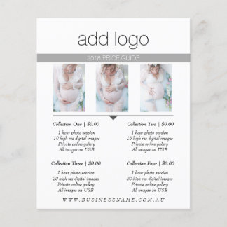 PHOTOGRAPHY PRICING GUIDE PRICE LIST SESSION FEE FLYER