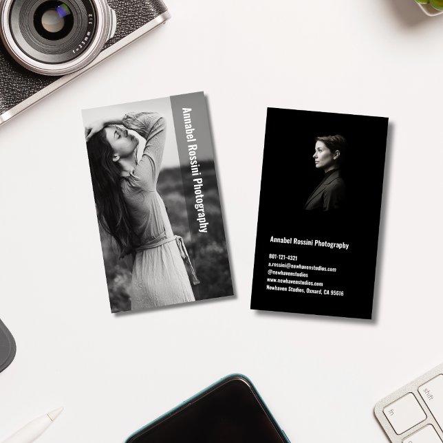 Photography Professional Modern Minimal Photo Business Card (Creator Uploaded)