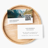 Photography Qr Code | Modern Photo Photographer Business Card at Zazzle