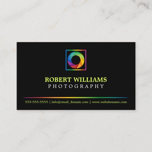 Customizable Photographer Business Cards