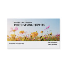 Photography Spring Garden Flowers Business Card