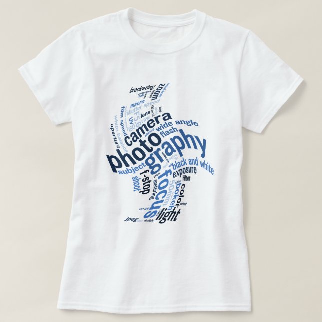 Photography Terms Word Twist T-Shirt (Design Front)