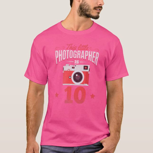 Photography This Little Photographer Is 10 Years P T-Shirt (Front)