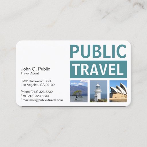 Customizable Travel Agency Business Card