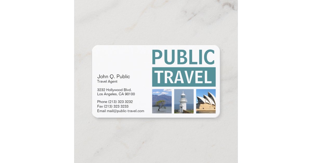 Photography Travel Agency Business Card Zazzle