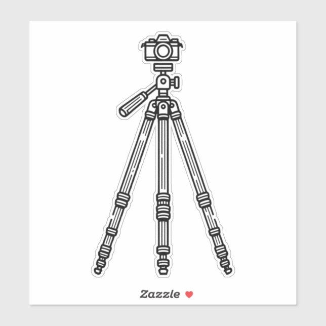 Photography Tripod Minimal Photographer  Sticker (Sheet)