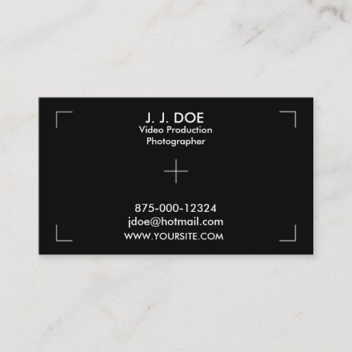 Photography Video Production Business Card Template