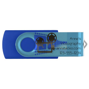 Photography Video Studio Business Logo Flash Drive