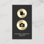 Photography &amp; Videography - Faux Gold Business Card at Zazzle