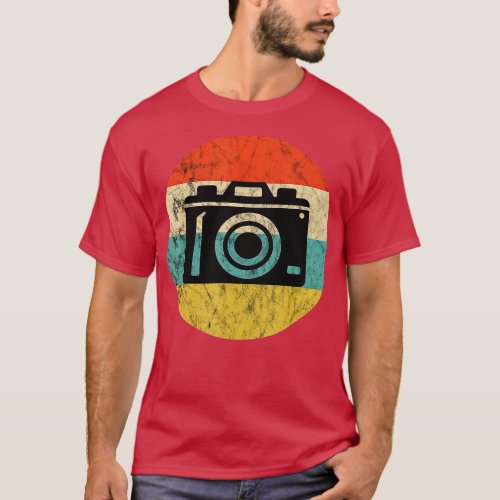 Photography Vintage Retro Sunset Camera Lens Photo T_Shirt