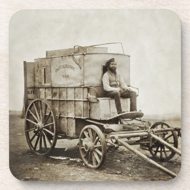 Photography Wagon of Roger Fenton Photo Realism Beverage Coaster (Front)