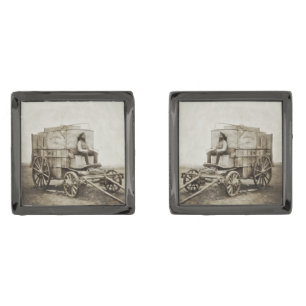 Photography Wagon of Roger Fenton Photo Realism Cufflinks
