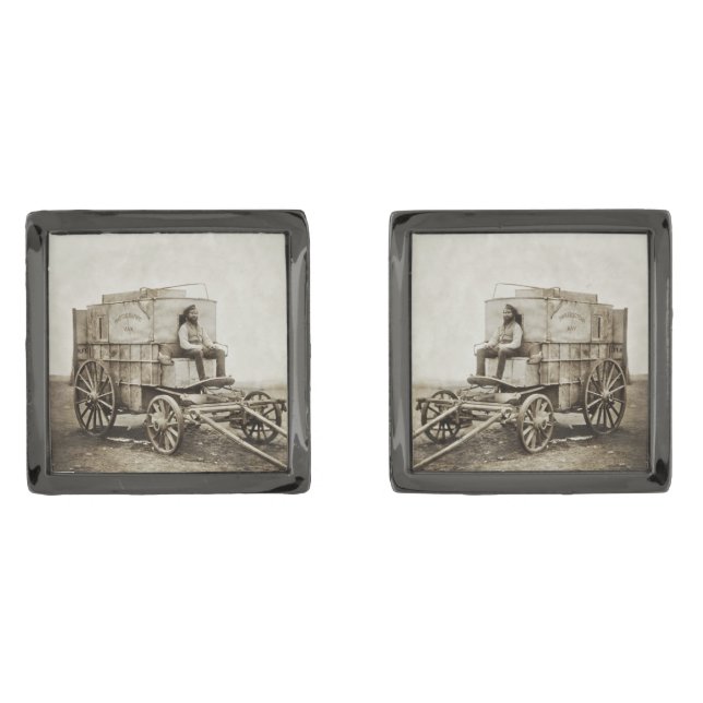 Photography Wagon of Roger Fenton Photo Realism Cufflinks (Front)