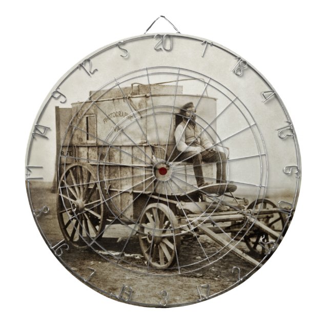 Photography Wagon of Roger Fenton Photo Realism Dart Board (Front)