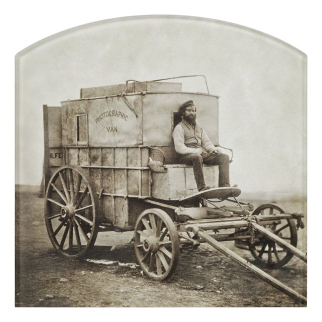 Photography Wagon of Roger Fenton Photo Realism Door Sign (Contour Front)