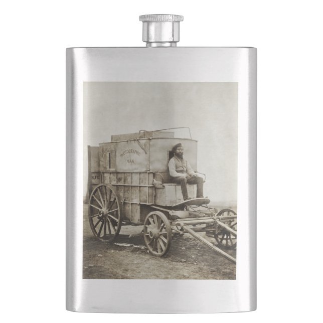 Photography Wagon of Roger Fenton Photo Realism Flask (Front)